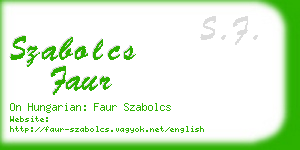 szabolcs faur business card